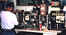 Super Automatic Espresso machine located inside bakery.